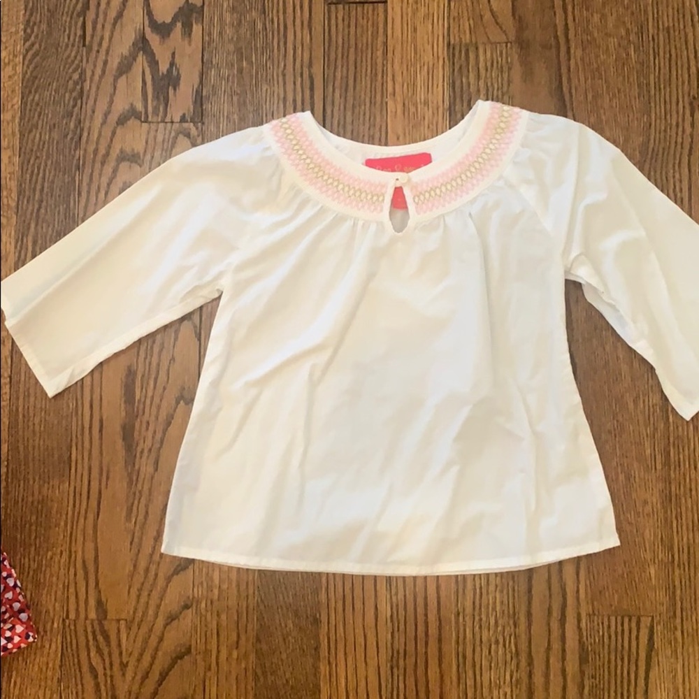 Lilly Pulitzer Jubilee white top size 5